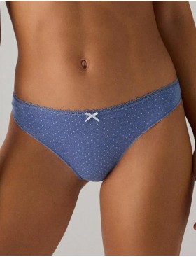 Набор хлопковых стрингов Ysabel Mora 19022 (2 шт) голубой + васильковый, Цвет: голубой + васильковы, Размеры: S, изображение 2