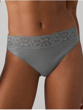 Хлопковые трусы стринги Ysabel Mora 19032 серо-зеленый, Цвет: серо-зеленый, Размеры: S