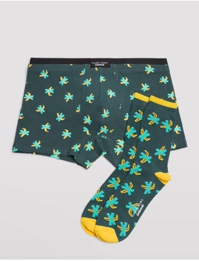 Мужской набор боксеры + носки Ysabel Mora 20384 SET, Цвет: темно-зеленый, Размеры: 2XL, изображение 2