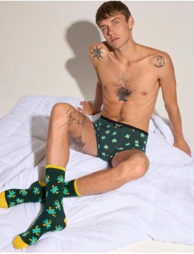 Мужской набор боксеры + носки Ysabel Mora 20384 SET, Цвет: темно-зеленый, Размеры: 2XL, изображение 4