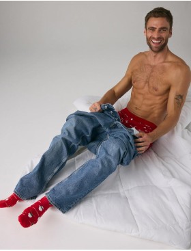 Рождественский набор боксеры + носки Ysabel Mora 20385, Цвет: красный, Размеры: L, изображение 3