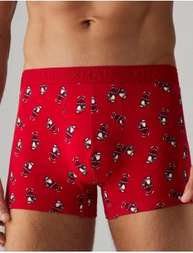Мужские боксеры с рождественским принтом Ysabel Mora 20387, Цвет: красный, Размеры: L