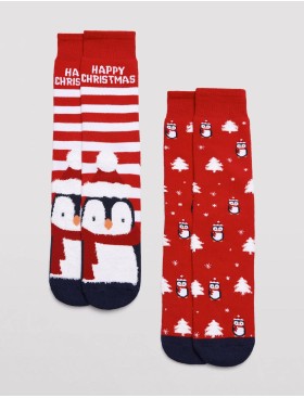 Носки мужские 2 пары Ysabel Mora 22173, Цвет: красный/белый, Размеры: 41/46