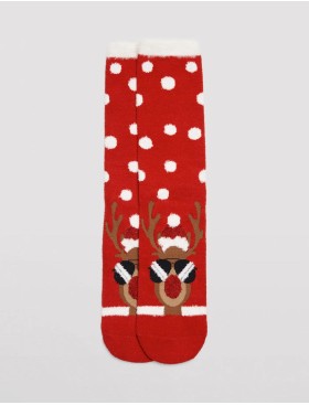Носки мужские с рождественским принтом Ysabel Mora 22174, Цвет: красный/белый, Размеры: 41/46