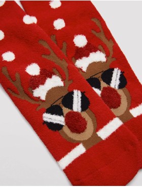 Носки мужские с рождественским принтом Ysabel Mora 22174, Цвет: красный/белый, Размеры: 41/46, изображение 2