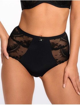 Высокие трусы бразилиана Bella Misteria BLACK SWAN brazilian, Цвет: черный, Размеры: S