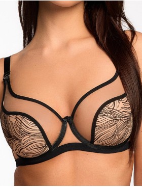 Бюстгальтер полупоролон Bella Misteria ENCHANTING FULL MOON semi-soft half padded, Цвет: черный, Размеры: 65G