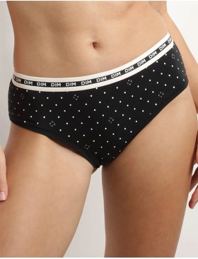 Трусы с широкой резинкой Dim ICON 0DCO черный набивной, Цвет: черный набивной, Размеры: L