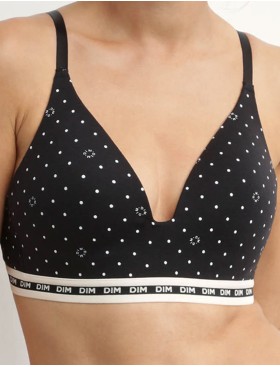 Бюстгальтер формованный без косточек Dim ICON 0DCQ черный набивной, Цвет: черный набивной, Размеры: 70A