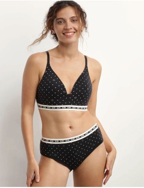 Бюстгальтер формованный без косточек Dim ICON 0DCQ черный набивной, Цвет: черный набивной, Размеры: 70A, изображение 4