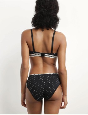 Бюстгальтер без каркасов из хлопка с модалом Dim ICON 0DD7 черный набивной, Цвет: черный набивной, Размеры: S, изображение 5