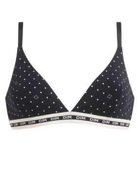 Бюстгальтер без каркасов из хлопка с модалом Dim ICON 0DD7 черный набивной, Цвет: черный набивной, Размеры: S, изображение 8