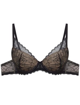 Бюстгальтер с пуш-ап вкладышами Esotiq 41730 OPRAH черный/бежевый, Цвет: черный/бежевый, Размеры: 70F, изображение 5