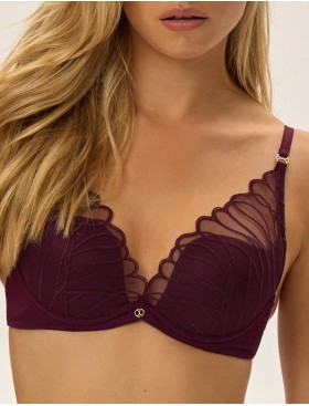 Кружевной бюстгальтер пуш-ап Esotiq 41777 OLYVIA слива, Цвет: слива, Размеры: 75D