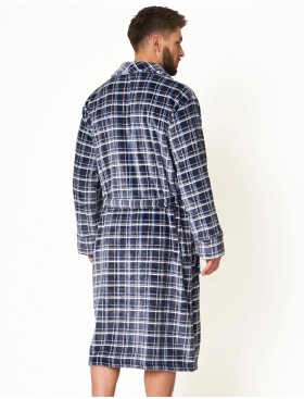 Теплый флисовый халат Key MGL 432 темно-синий, Цвет: темно-синий, Размеры: XL/2XL, изображение 3