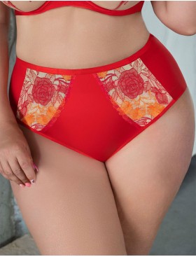 Трусы высокие Kris Line SWEETHEART briefs high waist, Цвет: красный+оранжевый, Размеры: M