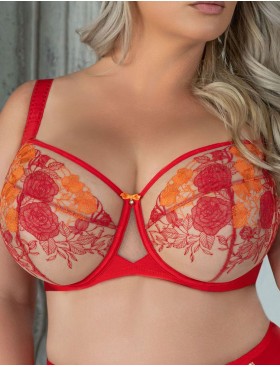 Бюстгальтер с мягкой чашкой Kris Line SWEETHEART soft full cup, Цвет: красный+оранжевый, Размеры: 90H