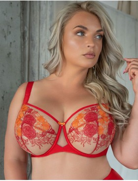 Бюстгальтер с мягкой чашкой Kris Line SWEETHEART soft full cup, Цвет: красный+оранжевый, Размеры: 90H, изображение 5