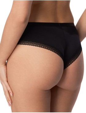 Трусики бразилиана Mefemi RENEE Brazyliany, Цвет: чёрно-бежевый, Размеры: S, изображение 2