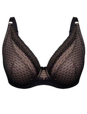 Бюстгальтер мягкий Mefemi RENEE M bralette, Цвет: чёрно-бежевый, Размеры: 80E, изображение 7