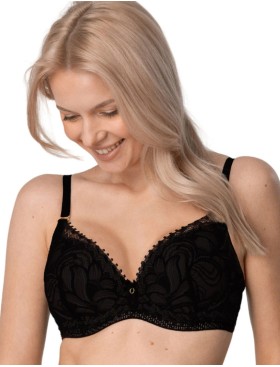 Бюстгальтер с пуш-ап вкладышами Mefemi ROBERTA P-UP черный, Цвет: черный, Размеры: 65E, изображение 3