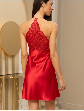 Шелковая сорочка с кружевом Mia-Amore MARJORY 3960 красный, Цвет: красный, Размеры: L