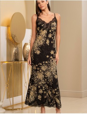 Длинная сорочка с кружевом Mia-Amore VERSALLE 4394, Цвет: черный, Размеры: 4XL, изображение 3