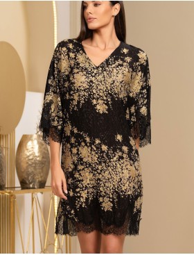 Шёлковая туника с кружевом Mia-Amore VERSALLE 4395, Цвет: черный, Размеры: S/M, изображение 3