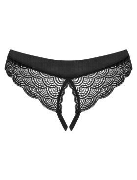 Кружевные трусики с доступом Obsessive CHEMERIS PANTIES CROTCHLESS, Цвет: черный, Размеры: M/L, изображение 4