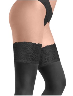 Чулки с кружевной коронкой Silca CA1107 CALZA MISTERY 15 den nero, Цвет: черный, Размеры: 3