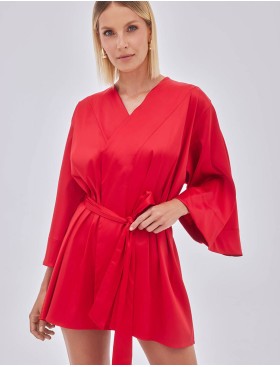 Короткий халат кимоно Alles ADORE Robe Red, Цвет: красный, Размеры: S/M