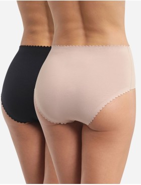 Набор хлопковых трусов Dim BODY TOUCH 0DFP (2 шт) телесный и черный, Цвет: телесный/черный, Размеры: L/XL, изображение 2