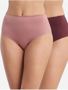 Набор хлопковых трусов Dim BODY TOUCH 0DFP (2 шт) розовый и бордовый, Цвет: розовый/бордовый, Размеры: XXS/XS