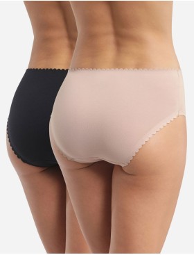 Набор хлопковых трусов Dim BODY TOUCH 0DFQ (2 шт) телесный и черный, Цвет: телесный/черный, Размеры: L/XL, изображение 2
