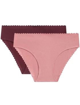 Набор хлопковых трусов Dim BODY TOUCH 0DFQ (2 шт) розовый и бордовый, Цвет: розовый/бордовый, Размеры: XXS/XS, изображение 3