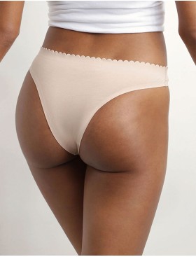 Набор хлопковых стрингов Dim BODY TOUCH 0DFR (2 шт) телесный и черный, Цвет: телесный/черный, Размеры: XXS/XS, изображение 5