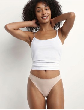 Набор хлопковых стрингов Dim BODY TOUCH 0DFR (2 шт) телесный и черный, Цвет: телесный/черный, Размеры: XXS/XS, изображение 6