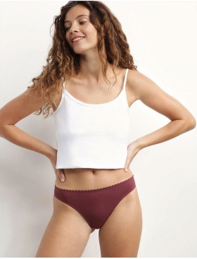 Набор хлопковых стрингов Dim BODY TOUCH 0DFR (2 шт) розовый и бордовый, Цвет: розовый/бордовый, Размеры: L/XL, изображение 6