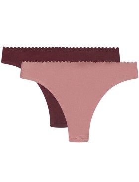 Набор хлопковых стрингов Dim BODY TOUCH 0DFR (2 шт) розовый и бордовый, Цвет: розовый/бордовый, Размеры: L/XL, изображение 3