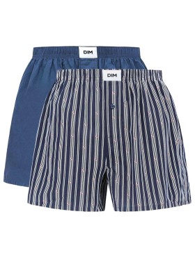 Свободные трусы шорты 2 шт. Dim 0DI6 полоски/индиго батик, Цвет: полоски/индиго батик, Размеры: M, изображение 2