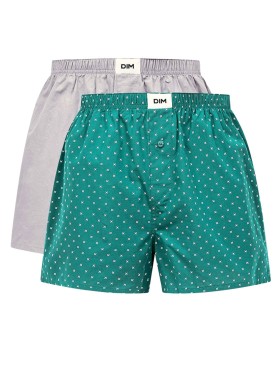 Свободные трусы шорты 2 шт. Dim 0DI6 зеленый набивной/серый, Цвет: зеленый набивной/сер, Размеры: L, изображение 2