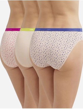 Набор трусов из хлопка Dim LES POCKETS COTON 4C17 радость - 3 штуки, Цвет: радость, Размеры: XXS/XS, изображение 8