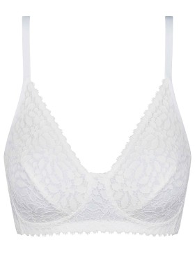 Кружевной бюстгальтер без косточек Dim DAILY DENTELLE 0DFF белый, Цвет: белый, Размеры: 90D, изображение 6