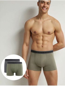 Облегающие боксеры 2 шт. Dim 0DI3 серый/зеленый, Цвет: серый/зеленый, Размеры: M