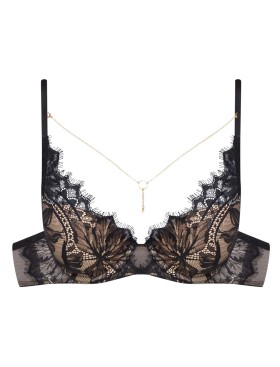 Бюстгальтер с пуш-ап вкладышами Esotiq 41762 OKSANA черный/бежевый, Цвет: черный/бежевый, Размеры: 85B, изображение 4