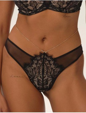 Кружевные трусики слипы Esotiq 41765 OKSANA черный/бежевый, Цвет: черный/бежевый, Размеры: S