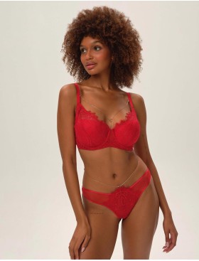 Кружевные трусики слипы Esotiq 41765 OKSANA красный, Цвет: красный, Размеры: S, изображение 3