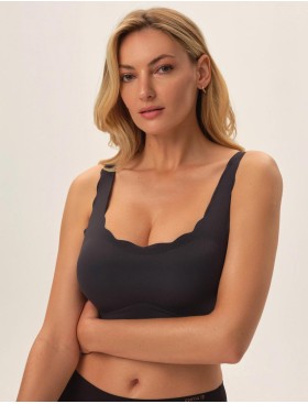 Бесшовный топ с вкладышами Esotiq 41845 SKYLA графит, Цвет: графит, Размеры: S, изображение 3