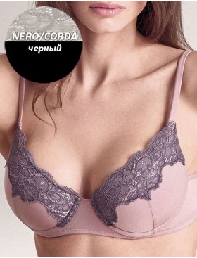 Комплект Lormar DECO Dec52611 ОЗ25 балконет слипы nero/corda, Цвет: nero/corda (черный/беж), Размеры: 85B, изображение 4