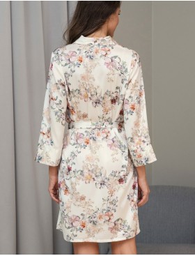 Шелковая рубашка-халат Mia-Amore EDEN 5174, Цвет: молочный, Размеры: S, изображение 2